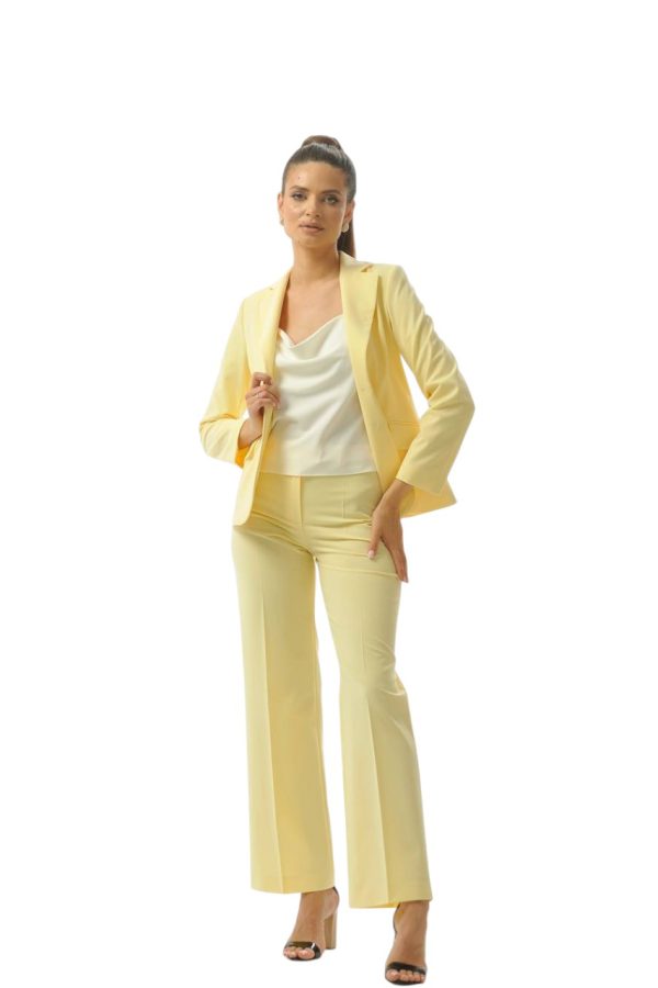 штани прямі жовті 1