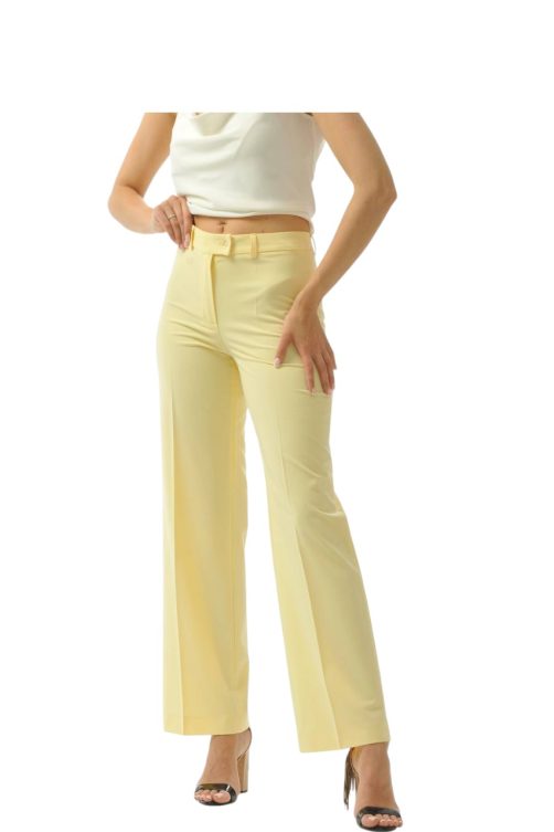 штани прямі жовті 4