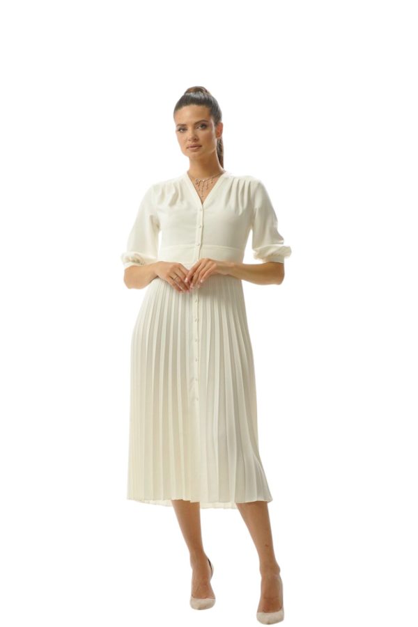 плісинова сукня біла без к 1